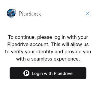 login with Pipedrive from the Outlook add-in